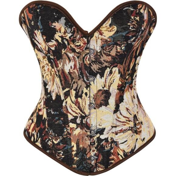 Vintage Gothic Steampunk Lace-Up Corset | Waist Training Hourglass Silhouette - Picture 3 of 5